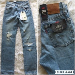 Levis 501 Original USA Jeans Distressed - see caption for details!